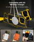 for iPhone 14 Pro Case, Compatible with MagSafe, Crystal Clear Case with Magnetic Ring, Multicolor Protective Shockproof Bumpers, Not Yellowing Slim Cover for Men Women - Black/Yellow