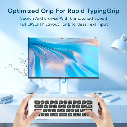 iPazzPort 2.4G Bluetooth Air Mouse Remote Keyboard, Wireless Keyboard Combo Plug & Play Handheld Remote Control