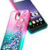 NZND Case for Wiko Ride 2 (U520AS) with Tempered Glass Screen Protector, Glitter Liquid Floating Case