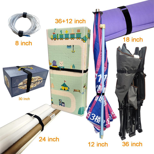 36 inch Cable Strap with Buckle, 16 PACK Hook and Loop Fastening Straps, Adjustable Nylon Securing Strap