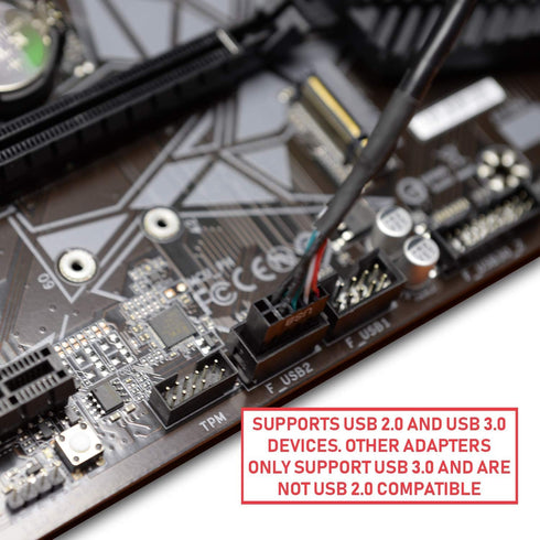 LINKUP Internal 3.1 10G Gen 2 20-Pin A-Key Male Connector w/USB 2.0 Header to USB 3.0 Extension Cable