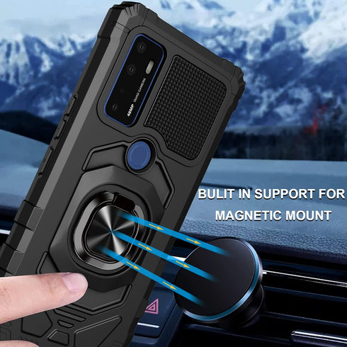 Ailiber Rugged Protective Case for AT&T Radiant Max 5G, Cricket Dream 5G, with Screen Protector, Kickstand, Black