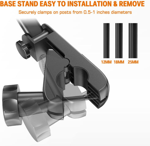 Tablet Holder for Microphone Stand, Mic Music Stand Tablet Holder for iPad, Smartphone, Fits Devices from 4.7 to 12.9
