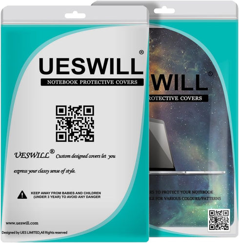 UESWILL Galaxy Pattern Hard Shell Case Cover for 2010-2017 MacBook Air 13 inch, Nebula/Green