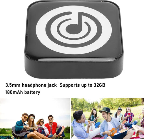 LICAEVEY MP3 180mAh 3.5mm 32GB, Player, HiFi Lossless Sound Music Player, Portable Music Player with Headphone Jack
