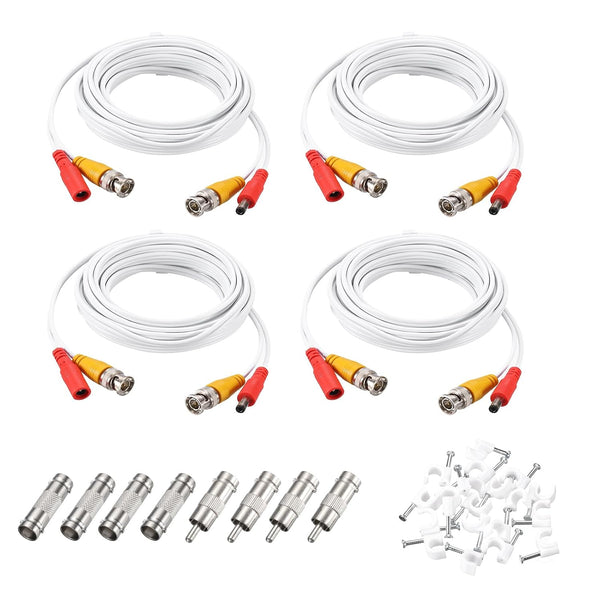MECCANIXITY BNC Video Power Cable,5m/16ft All-in-One Security Camera Wire Cord DC Extension