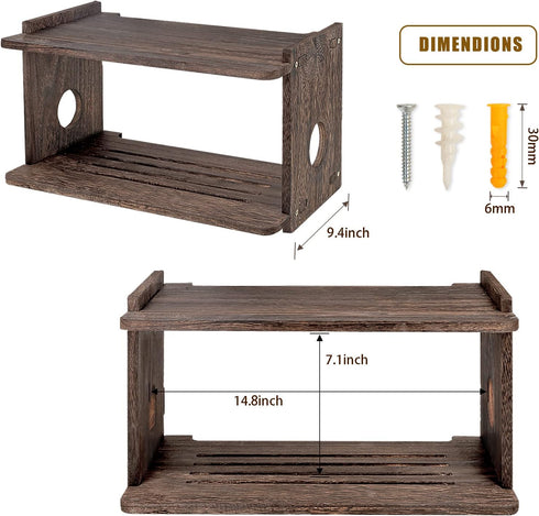 Floating Projector Shelf Rack Router Shelf Wall Mount Holder TV Stand WiFi Router Storage Box Modem Cable Box Cover