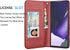 Galaxy Note 20 Ultra Case, Luxury Wallet Case with Cash & Credit Card Slots, Detachable Magnetic Hard Cover (Wine Red)