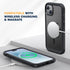 Diaclara iPhone 15 Case (6.1") - Frosted Black, MagSafe Compatible, Anti-Scratch Screen & Camera Lens Protector.
