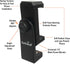 DaVoice 360 Tripod Phone Mount Adapter, Rotating Holder, Compatible with iPhone Smartphone Camera Stand, Universal Cell