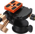 Frienda 2 1/4''-20 Head(Orange,Pu50) Pieces Metal Quick Release Plate with Camera Screw Tripod Mount Plate Fits