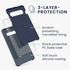 kwmobile Case for Samsung Galaxy S10, TPU Silicone Phone Cover with Soft Finish, Dark Slate Color