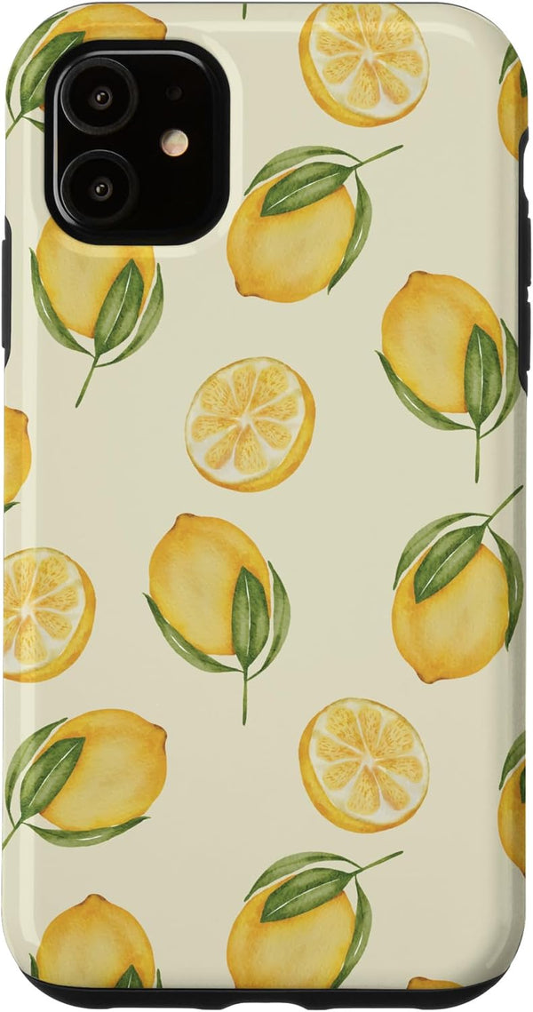 Watercolor Lemon Citrus Designs Lemon Citrus Fruit Watercolor Case for iPhone 11