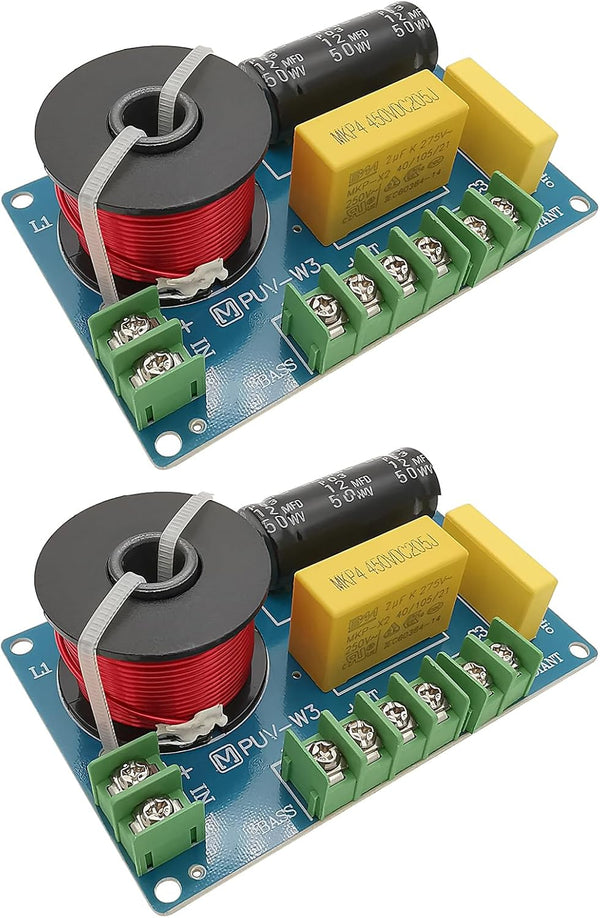 HiQltyla 3 Way Speaker Crossover, PUV-W3 200W Passive Crossover for HiFi Home Audio