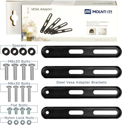 Mount-It! 200x200 mm 400x200 400x400 mm 32 Inch 55 Inch VESA Mount Adapter Kit | TV Wall Mount Bracket Adapter Converts