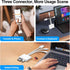 Denlane 3 1 SD Card Reader for iPhone iPad Mac, USB C & Lightning & USB-A in MircoSD/SD Adapter for Digital Camera USBC