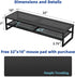 Simple Trending 2-Tier Metal Dual Monitor Stand Riser, Black Computer Office Desktop Organizer with Mouse Pad