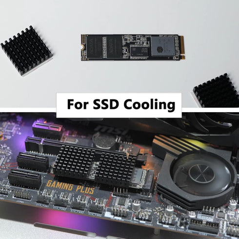 6pcs Small Aluminum Heatsink 25x25x10mm - Cooling Radiator with Thermal Conductive Tape for ASUS ROG Ally