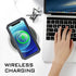 Mitywah Heavy Duty Waterproof Case for iPhone 12, Shockproof Full Body Underwater Protective Metal Case 6.1 inch, Black