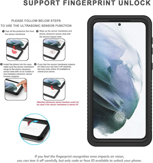 Lanhiem for Samsung Galaxy S21+ Plus Case, IP68 Waterproof Dustproof, Rugged Full Body Shockproof Cover