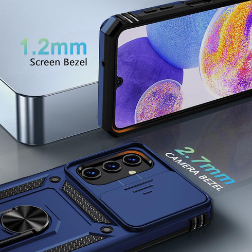 Shop Samsung Galaxy A13 5G Case: Navy Blue Military Grade, Shockproof, Kickstand, Slide Camera Cover & HD Screen