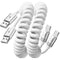 LISEN Coiled USB C Cable, 2 Pack for Android Auto & CarPlay