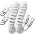 LISEN Coiled USB C Cable, 2 Pack for Android Auto & CarPlay