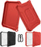 2 Pack Case for Magsafe Battery Pack, Slim TPU Carbon Fiber Design with Keychain, Black/Red
