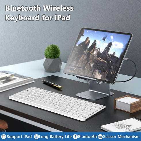 TaIYanG Bluetooth Keyboard for iPad - Wireless Compatible with iPad 10th/10.2(9th/8th/7th Gen), Air 5th/4th, Pro, Mini