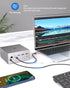 SUTOUG 16-in-1 4K USB-C Docking Station with Triple Display, HDMI, USB Ports, Ethernet, SD/TF Card Reader - Compatible