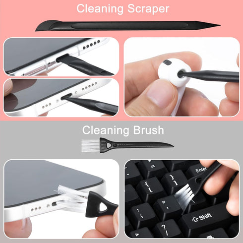 2 Pack Screen Cleaner Spray and Wipe for Laptop, Phone, Tablet, PC, Eyeglass, iPhone, iPad, Mac Pro - Grey and Pink