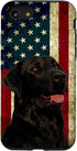 USA Flag Duck Hunter Case for iPhone SE (2020), 7, 8 - Black Lab Labrador Retriever Design