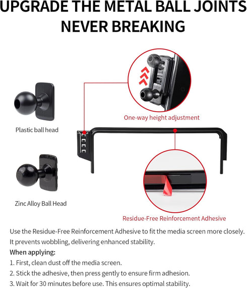 MaserWeller 2022-2024 8-Inch 360 Car Phone Holder for Ford Maverick Accessories Screen Fixed Clip, Rotation Phone Mount