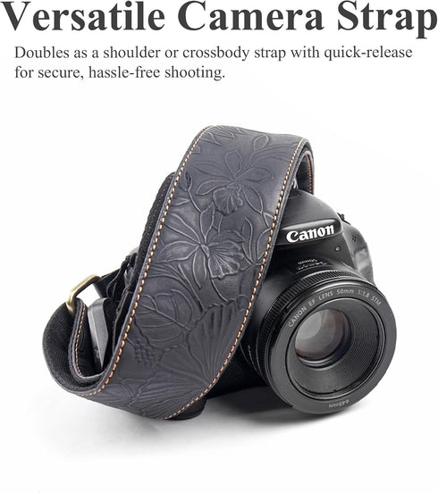 Vintage Adjustable Neck & Shoulder Camera Strap - QIELIZI Lifestyle