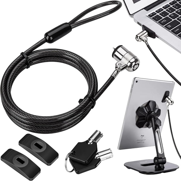 AboveTEK Laptop Lock, Tablet Lock Security Cable, 2 Keys Sturdy Steel iPad
