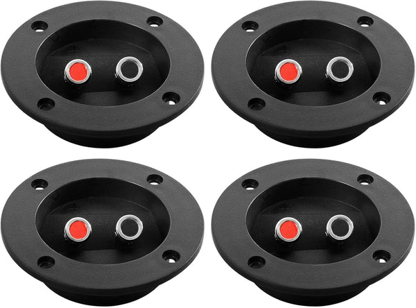 4PCS 3.5" Speaker Box Terminal Cup, Spring Round Subwoofer Box Terminal Binding Post Connector for DIY Speaker