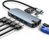 BINZET 8-in-1 USB C Hub Ethernet Adapter with 4K@60Hz HDMI, 100W PD Charging,