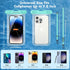 UNBREAKcable Waterproof Phone Pouch, IPX8 Universal Waterproof Phone Case Dry Bag with Lanyard for iPhone 14 13 12 11 Pro Max XR X XS SE 8 Plus Samsung S23 S22 Ultra S21 S10 S9 up to 7", Green + Blue