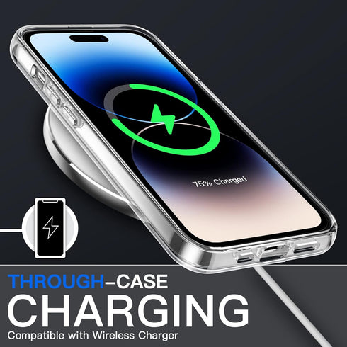 JETech Case for iPhone 14 Pro Max 6.7-Inch, Non-Yellowing Shockproof Bumper Cover, Anti-Scratch Clear