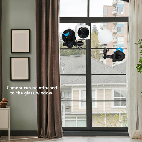 Camera Suction Cup Mount for Wyze Cam V4, V3, Google Nest Cam (Battery), 2 Pack, No Drilling Installation, Security
