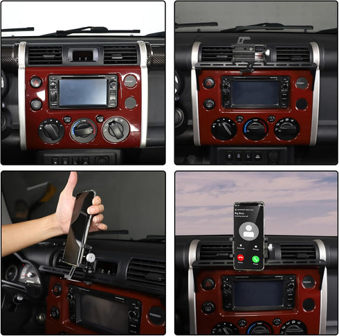Car Instrument Panel Track Mobile Phone Holder for Toyota FJ Cruiser 2007-2021, Multifunctional Phone Holder
