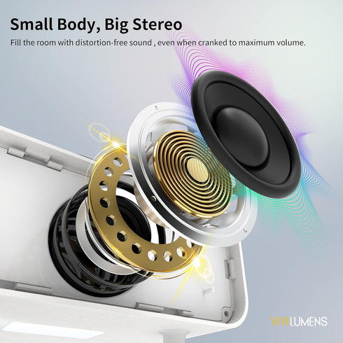 Vivilumens Bluetooth Wireless Speakers, 3 in 1 Portable Speakers with Freesia Scent, Small LED Night Light for Home