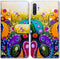 Colorful Dragonfly Wallet Leather Cover Case for Galaxy Note 10 Plus with Kickstand, Card Holder, Magnetic Closure