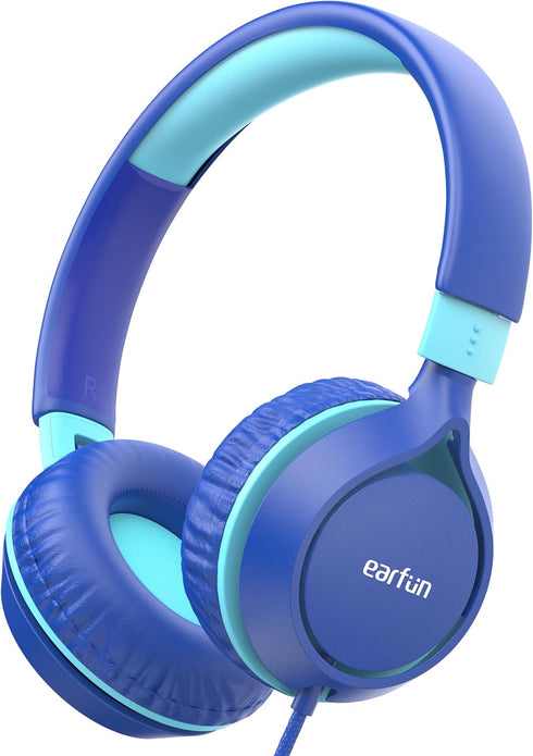 EarFun S1 Kids Headphones, Foldable Wired On-Ear Headphones with 85dB Volume Limit for School, Travel, Boys, Girls