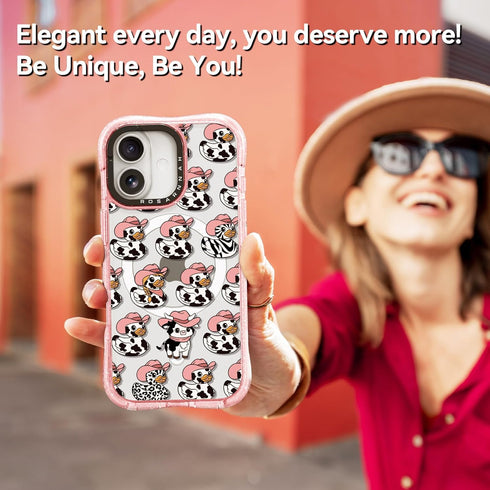 Rosarnnah 17 20 (6.3") for iPhone Case Cute - Compatible with Magsafe - Military-Grade ft Drop Protection Shockproof