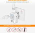 TESSAN 4 3 (2 US to UK Plug Adapter, Type G Travel Adaptor with Electrical Outlets USB Ports USB C), Ireland Power