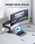 HUANUO Single Monitor Mount, 13 to 32 Inch Gas Arm, Adjustable Vesa Stand with Clamp and Grommet Base, Fits 4.4 to