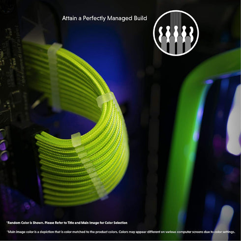 LINKUP AVA 30cm PCI-E 8P(6+2) GPU PSU Power Supply Braided Sleeved Custom Mod PC Extension Cable, 300mm - WhiteBlack