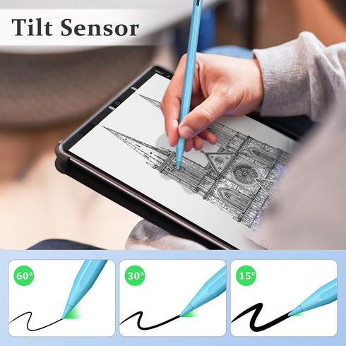 Stylus Pen for iPad with Palm Rejection, Tilt Sensitivity, 13 Mins Fully Charged, MEKO Active Touch Screen Apple Pencil