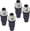 Aviation Connector Plugs, Lonlonty Ethernet M12 Connector Field Wireable IP67 Waterproof Male Plug